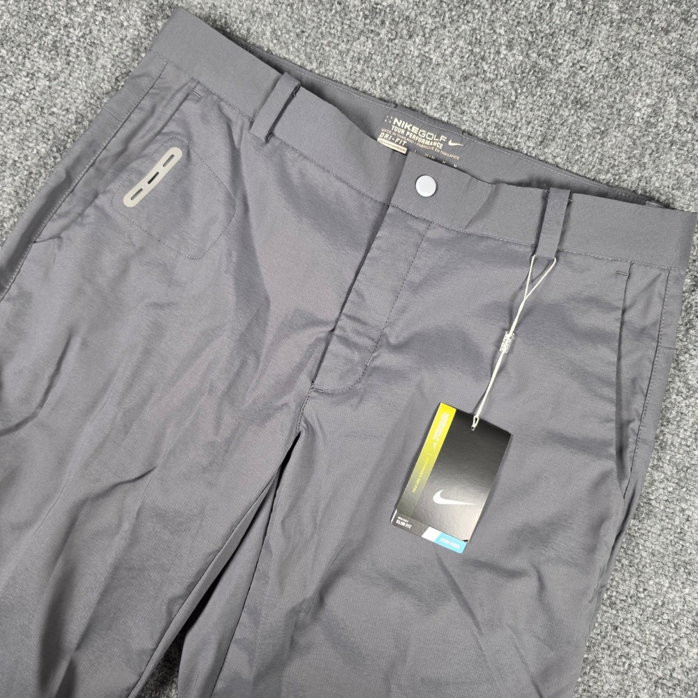 Nike Velocity Dri Fit Golf Pants Mens 32x30 Grey Performance Slim Fit NWT
